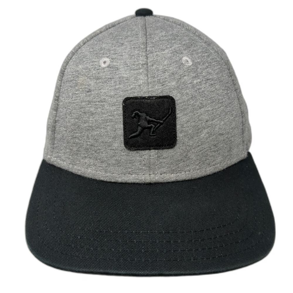 Beauty Status Snapback Gray Black Hat One Size Hockey Jersey Knit Flat Brim